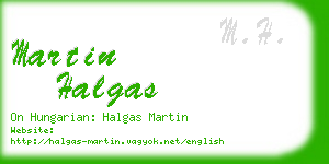 martin halgas business card